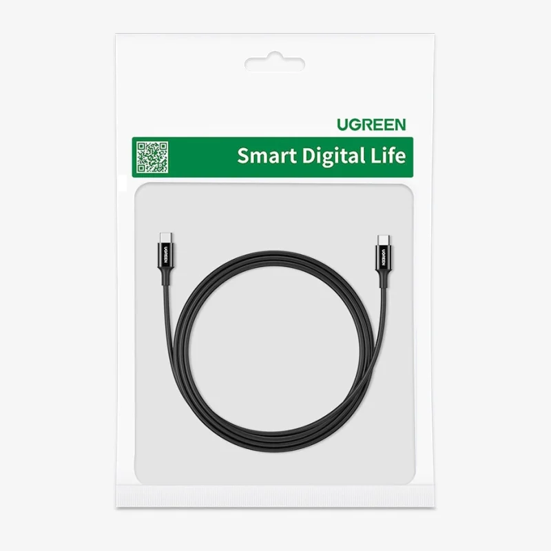 Ugreen kabel przewód USB Typ C (męski) na Typ C (męski) 1 m biały (US300) - obrazek 5