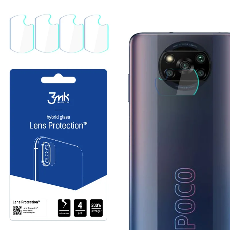 Szkło na aparat 3mk Lens Protection™ hybrydowe na Xiaomi Poco X3 Pro