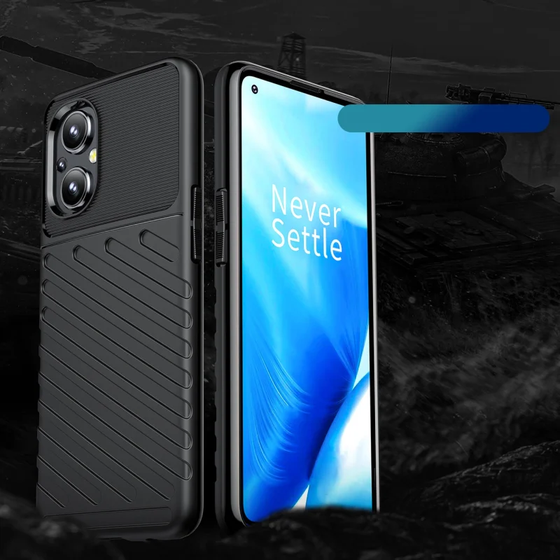 Thunder Case elastyczne pancerne etui pokrowiec OnePlus Nord N20 5G czarny - obrazek 2