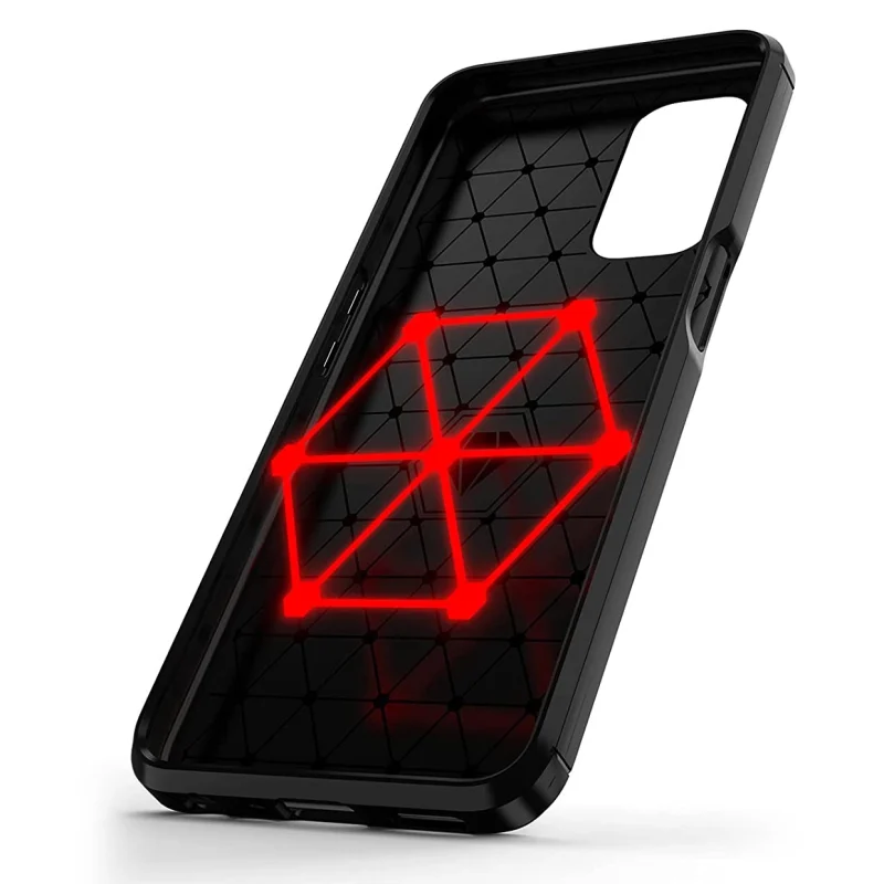 Carbon Case elastyczne etui pokrowiec OnePlus Nord N200 5G czarny - obrazek 5