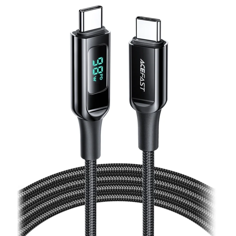 Kabel Acefast C6-03 Black USB-C - USB-C PD QC 100W 5A 480Mb/s 2m - czarny - obrazek 6