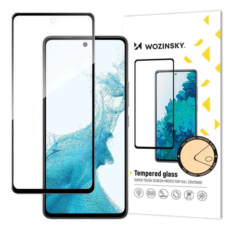 Wozinsky super wytrzymałe szkło hartowane Full Glue na cały ekran z ramką Case Friendly Samsung Galaxy A53 5G czarny