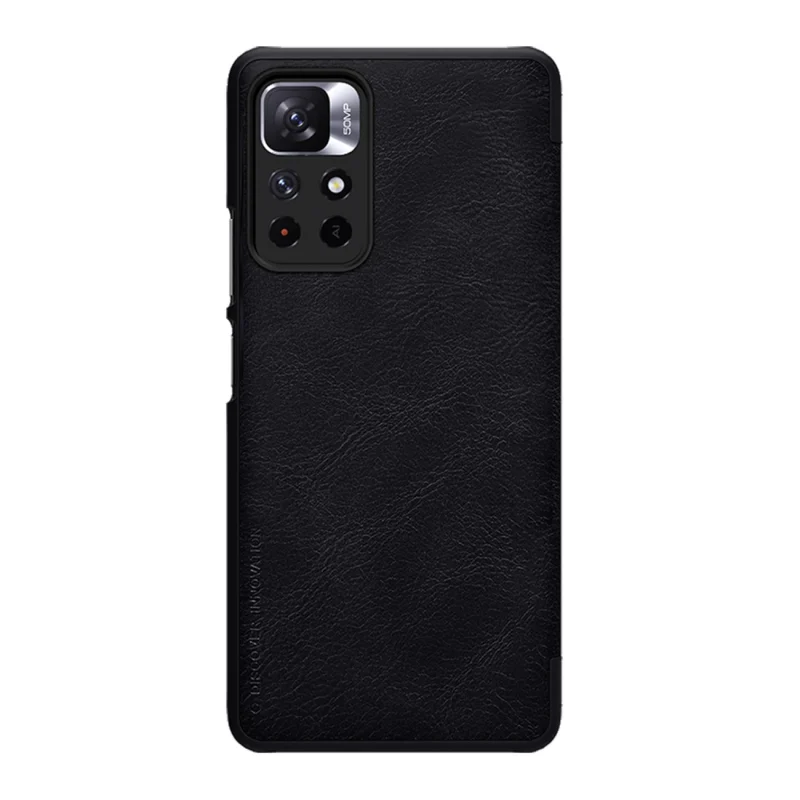 Etui z klapką Nillkin Qin Case do Xiaomi Redmi Note 11T 5G / 11S 5G / 11 5G (China) / Poco M4 Pro 5G - czarne - obrazek 2