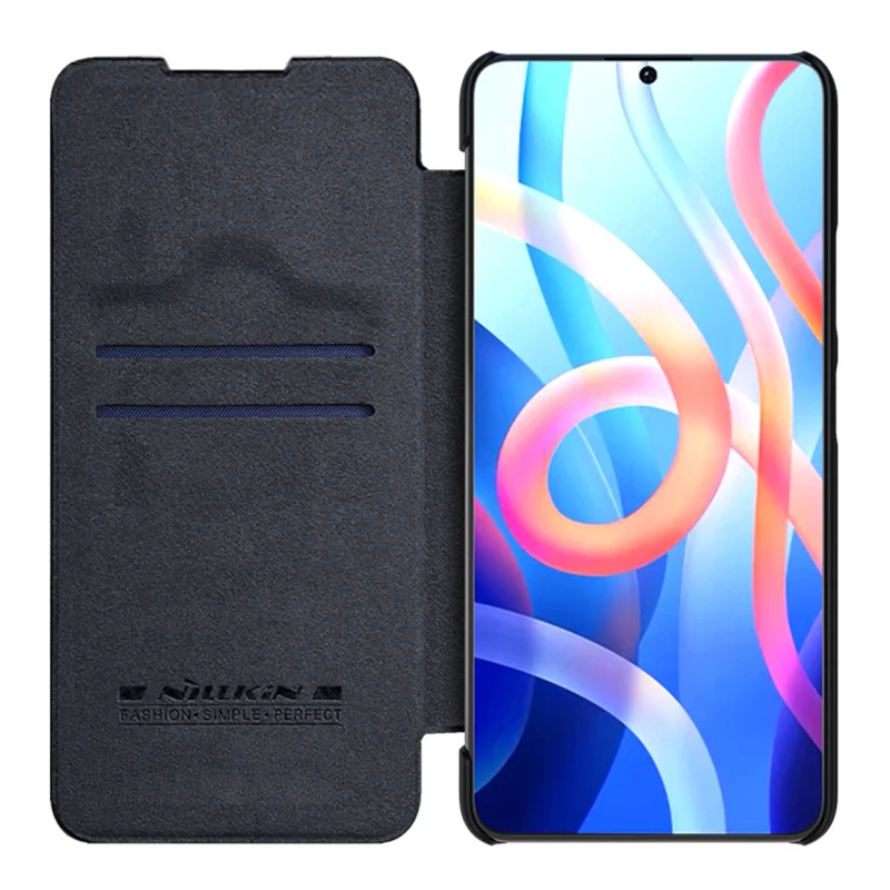 Etui z klapką Nillkin Qin Case do Xiaomi Redmi Note 11T 5G / 11S 5G / 11 5G (China) / Poco M4 Pro 5G - czarne - obrazek 7