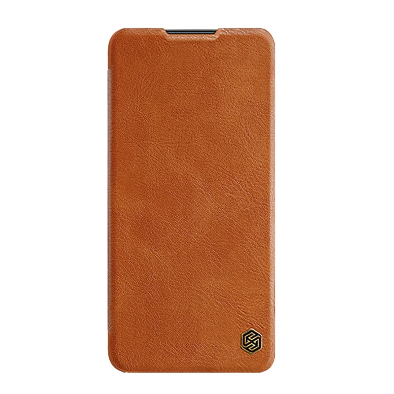 Nillkin Qin Case etui do Xiaomi Redmi Note 11T 5G / Note 11S 5G / Note 11 5G (China) / Poco M4 Pro 5G osłona na aparat kabura pokrowiec obudowa z klapką brązowy - obrazek 3