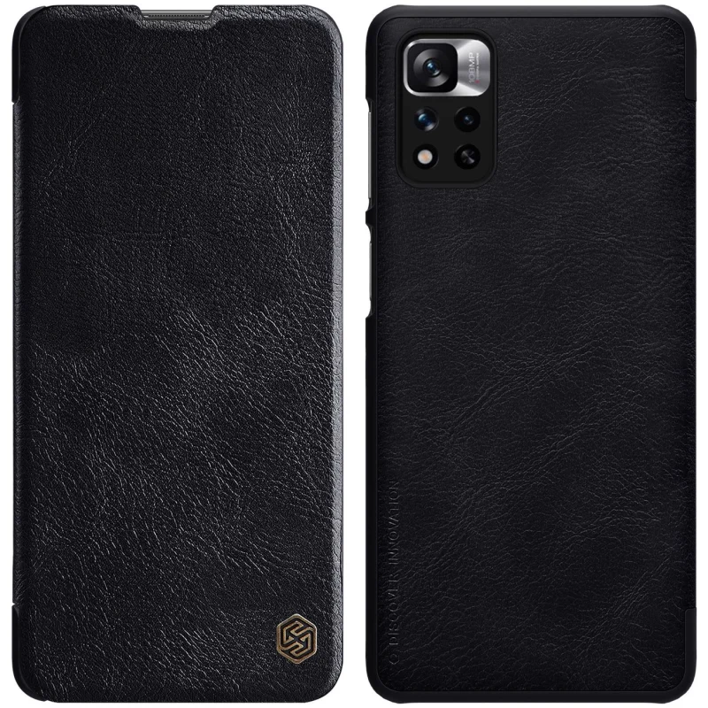 Etui Nillkin Qin Case do Xiaomi Redmi Note 11 Pro+ (China) / Redmi Note 11 Pro (China) / Mi11i HyperCharge z klapką - czarne