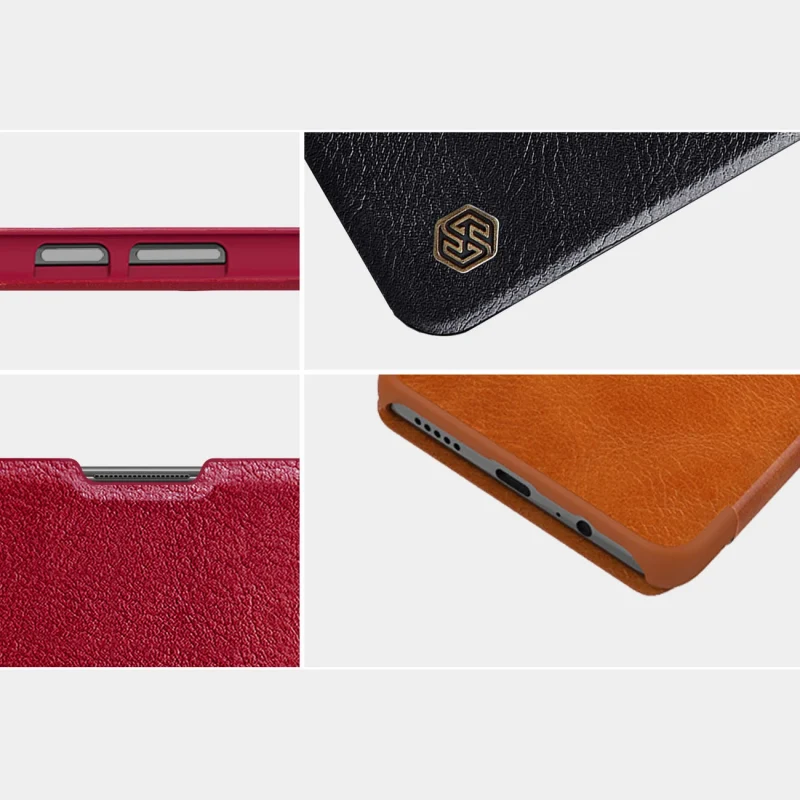 Nillkin Qin Case etui do Xiaomi Redmi Note 11 Pro+ (China) / Redmi Note 11 Pro (China) / Mi11i HyperCharge osłona na aparat kabura pokrowiec obudowa z klapką brązowy - obrazek 14