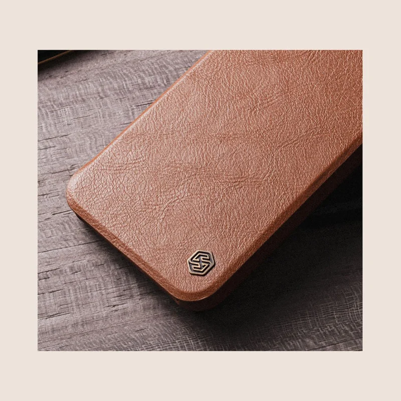 Nillkin Qin Leather Pro Case etui do Samsung Galaxy S22+ (S22 Plus) osłona na aparat kabura pokrowiec obudowa z klapką czarny - obrazek 15