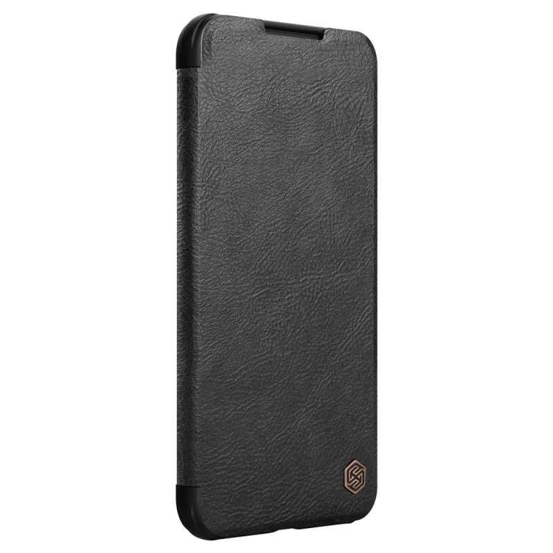 Nillkin Qin Leather Pro Case etui do Samsung Galaxy S22+ (S22 Plus) osłona na aparat kabura pokrowiec obudowa z klapką czarny - obrazek 6