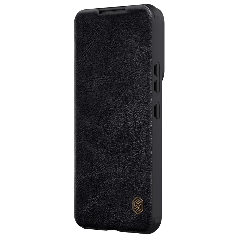 Nillkin Qin Leather Pro Case etui do Samsung Galaxy S22+ (S22 Plus) osłona na aparat kabura pokrowiec obudowa z klapką czarny - obrazek 2