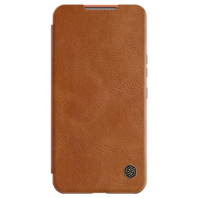 Nillkin Qin Leather Pro Case etui do Samsung Galaxy S22+ (S22 Plus) osłona na aparat kabura pokrowiec obudowa z klapką brązowy - obrazek 2