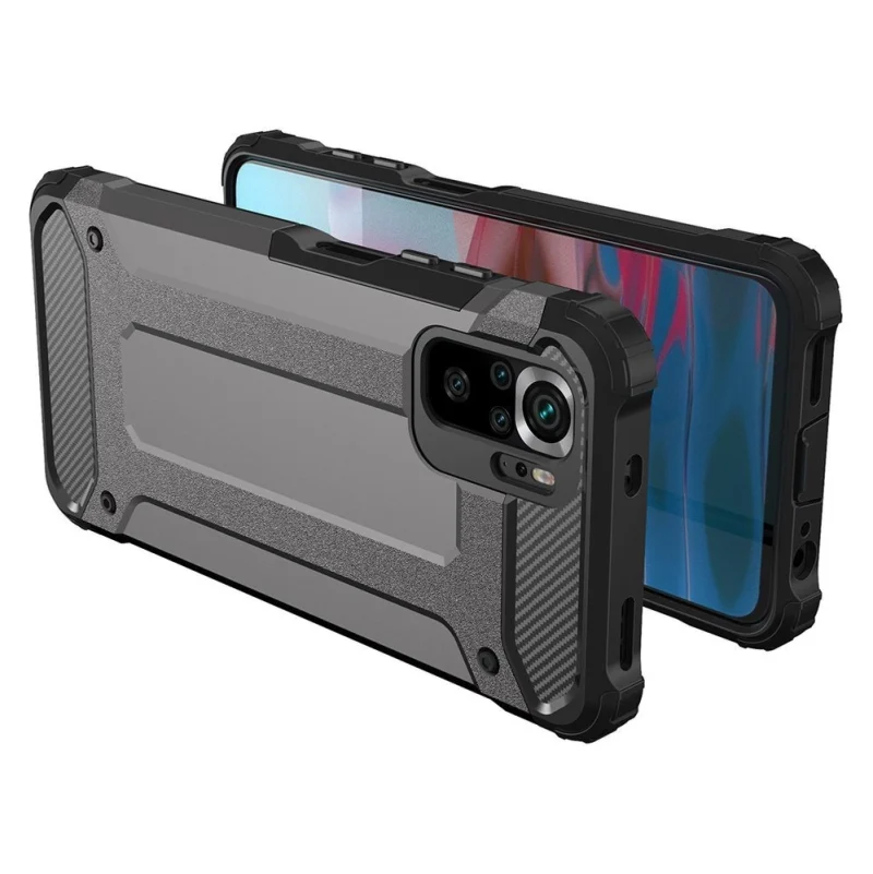 Hybrid Armor pancerne hybrydowe etui pokrowiec Xiaomi Poco M4 Pro 5G czarny - obrazek 2