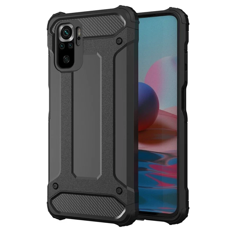 Hybrid Armor pancerne hybrydowe etui pokrowiec Xiaomi Poco M4 Pro 5G czarny - obrazek 7