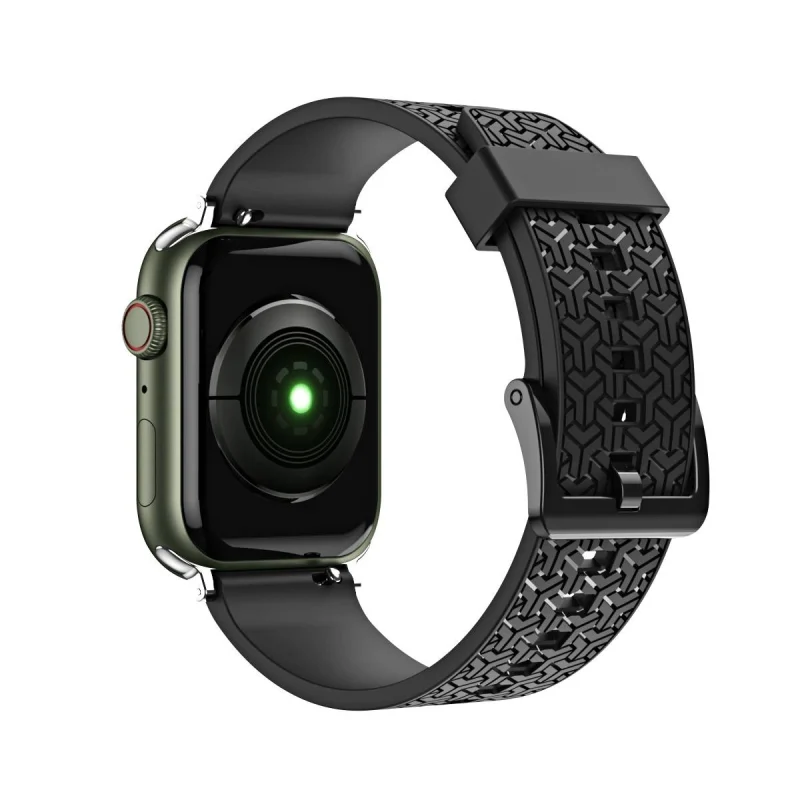 Watch Strap Y pasek do Apple Watch 7 / 6 / 5 / 4 / 3 / 2 / SE (41 / 40 / 38mm) opaska bransoleta do zegarka czarny - obrazek 2