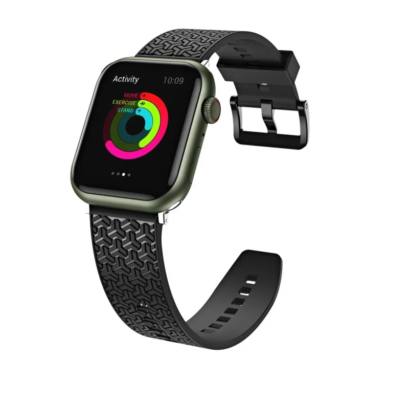 Watch Strap Y pasek do Apple Watch 7 / 6 / 5 / 4 / 3 / 2 / SE (41 / 40 / 38mm) opaska bransoleta do zegarka czarny - obrazek 5