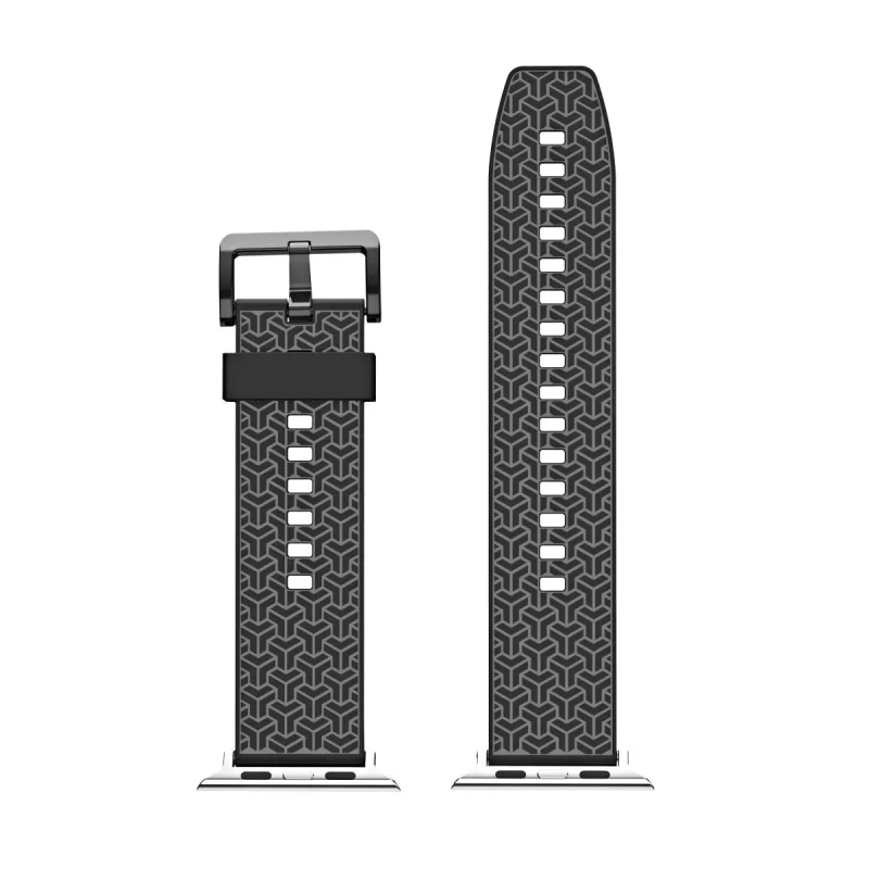 Watch Strap Y pasek do Apple Watch 7 / 6 / 5 / 4 / 3 / 2 / SE (41 / 40 / 38mm) opaska bransoleta do zegarka czarny - obrazek 8