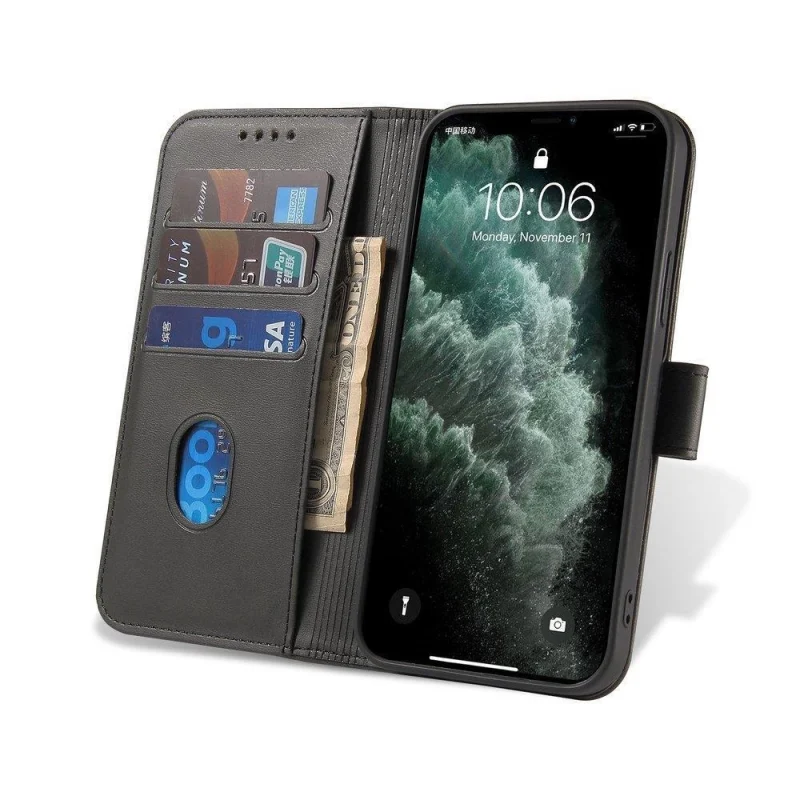 Magnet Case elegancki futerał etui pokrowiec z klapką i funkcją podstawki Motorola Moto G100 / Edge S czarny - obrazek 6