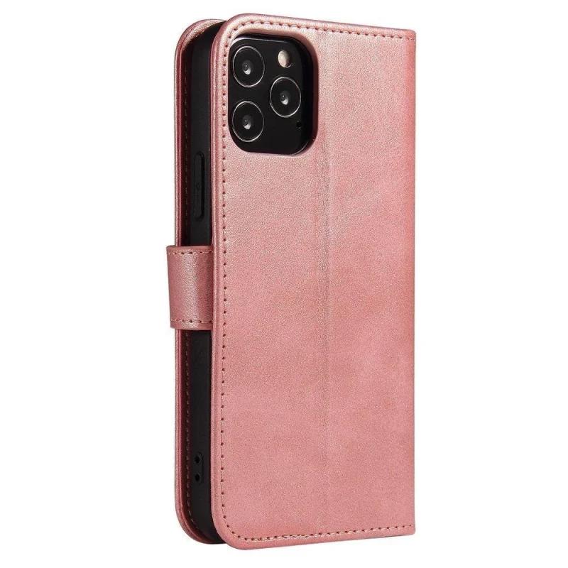 Magnet Case elegancki futerał etui pokrowiec z klapką i funkcją podstawki Poco M4 Pro 5G różowy - obrazek 3