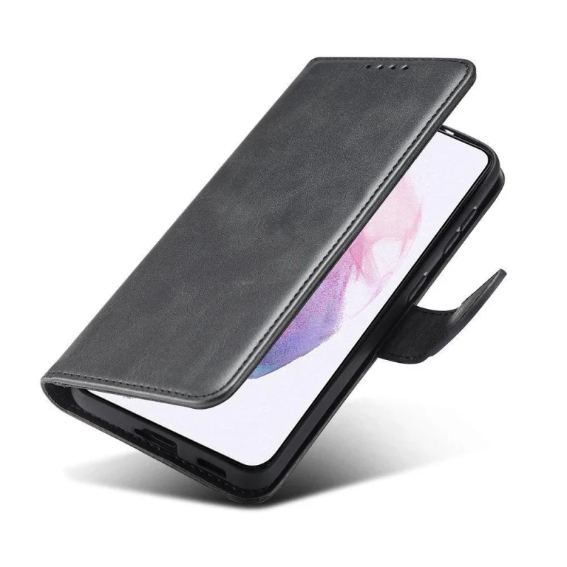 Magnet Case elegancki futerał etui pokrowiec z klapką i funkcją podstawki Samsung Galaxy S22 Ultra czarny - obrazek 3