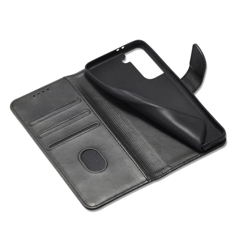 Magnet Case elegancki futerał etui pokrowiec z klapką i funkcją podstawki Samsung Galaxy S22 Ultra czarny - obrazek 6