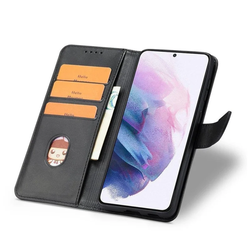 Magnet Case elegancki futerał etui pokrowiec z klapką i funkcją podstawki Samsung Galaxy S22+ (S22 Plus) czarny - obrazek 4