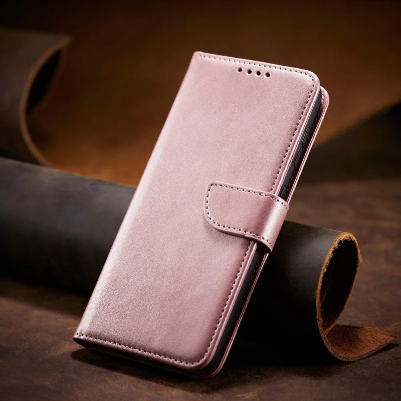 Magnet Case elegancki futerał etui pokrowiec z klapką i funkcją podstawki Samsung Galaxy S22+ (S22 Plus) różowy - obrazek 10