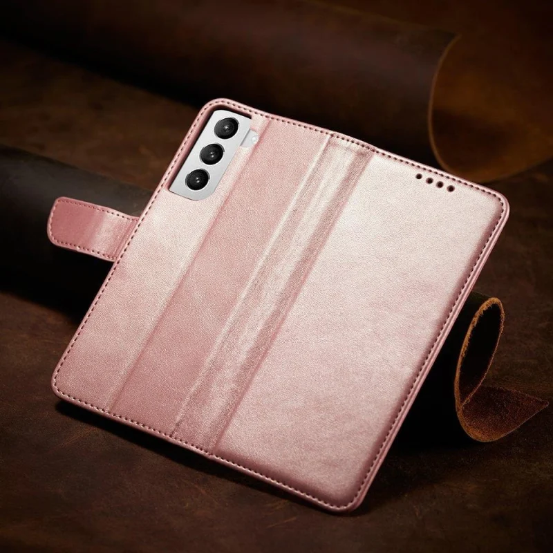 Magnet Case elegancki futerał etui pokrowiec z klapką i funkcją podstawki Samsung Galaxy S22+ (S22 Plus) różowy - obrazek 11