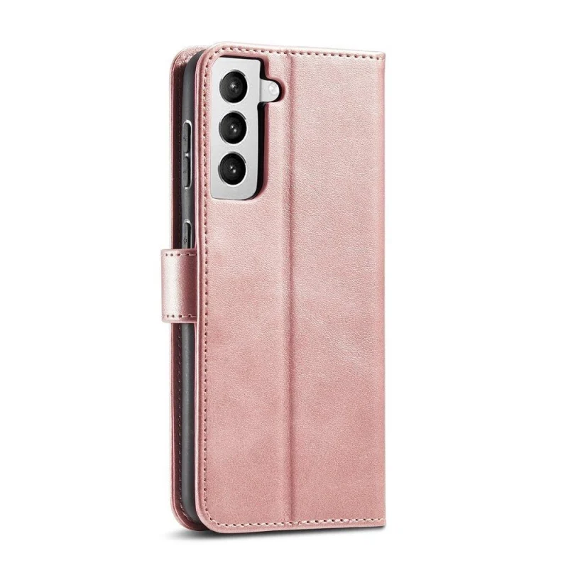 Magnet Case elegancki futerał etui pokrowiec z klapką i funkcją podstawki Samsung Galaxy S22+ (S22 Plus) różowy - obrazek 8