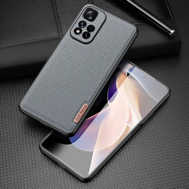 Dux Ducis Fino etui pokrowiec pokryty nylonowym materiałem Xiaomi Redmi Note 11 Pro+ 5G (China) / 11 Pro 5G (China) / Mi11i HyperCharge / Poco X4 NFC 5G niebieski - obrazek 2