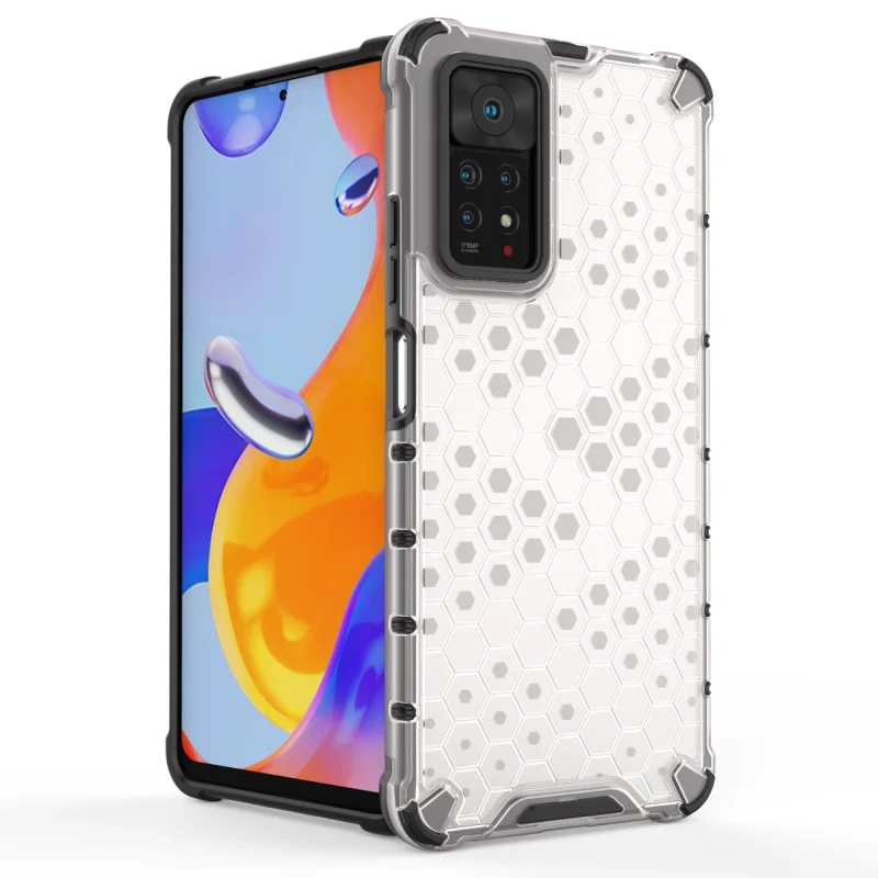 Honeycomb etui pancerny pokrowiec z żelową ramką Xiaomi Redmi Note 11 Pro+ / 11 Pro czarny - obrazek 2