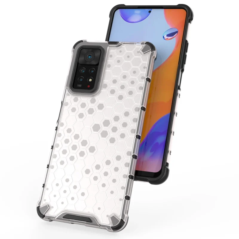 Honeycomb etui pancerny pokrowiec z żelową ramką Xiaomi Redmi Note 11 Pro+ / 11 Pro czarny - obrazek 7