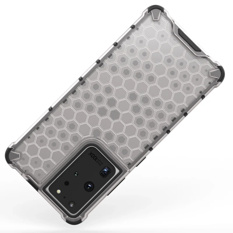 Honeycomb etui pancerny pokrowiec z żelową ramką Samsung Galaxy S22 Ultra czarny - obrazek 6