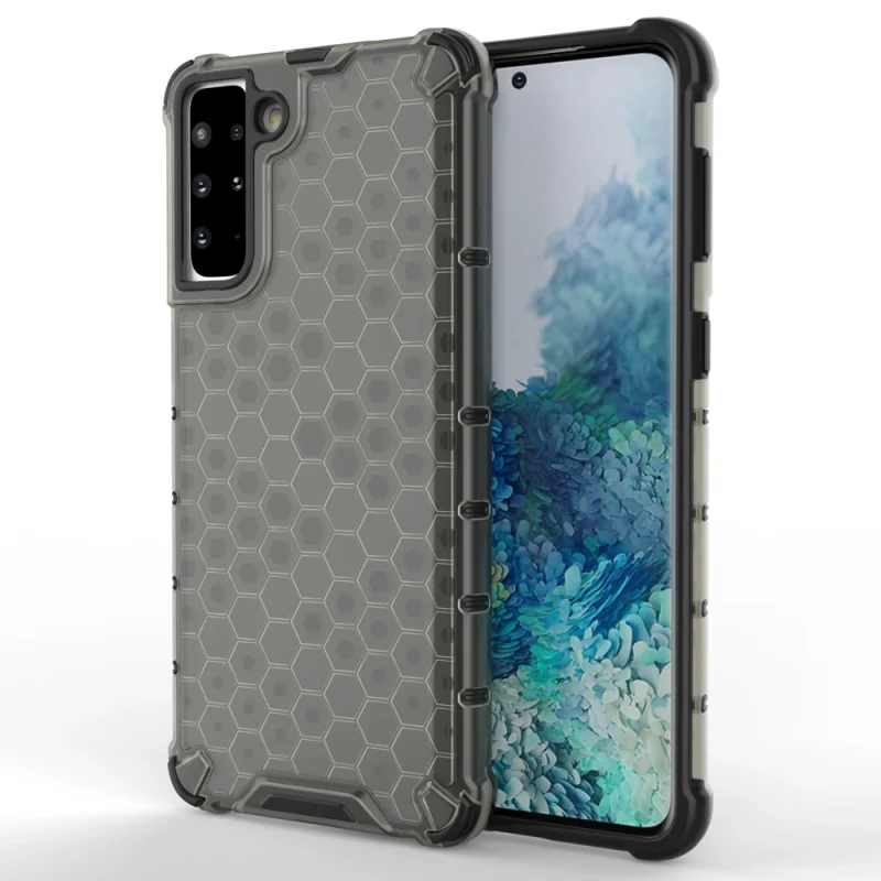 Honeycomb etui pancerny pokrowiec z żelową ramką Samsung Galaxy S22+ (S22 Plus) czarny