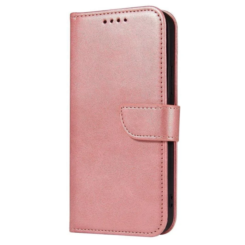 Magnet Case elegancki futerał etui pokrowiec z klapką i funkcją podstawki Samsung Galaxy A73 różowy - obrazek 2