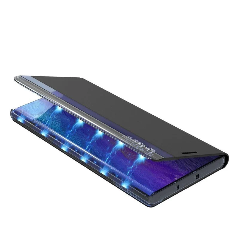 New Sleep Case pokrowiec etui z klapką z funkcją podstawki Samsung Galaxy A73 czarny - obrazek 6