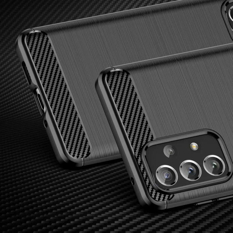 Carbon Case elastyczne etui pokrowiec Samsung Galaxy A73 czarny - obrazek 2