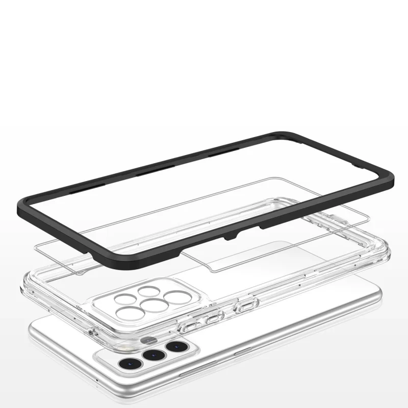 Clear 3in1 etui do Samsung Galaxy A33 5G żelowy pokrowiec z ramką czarny - obrazek 5