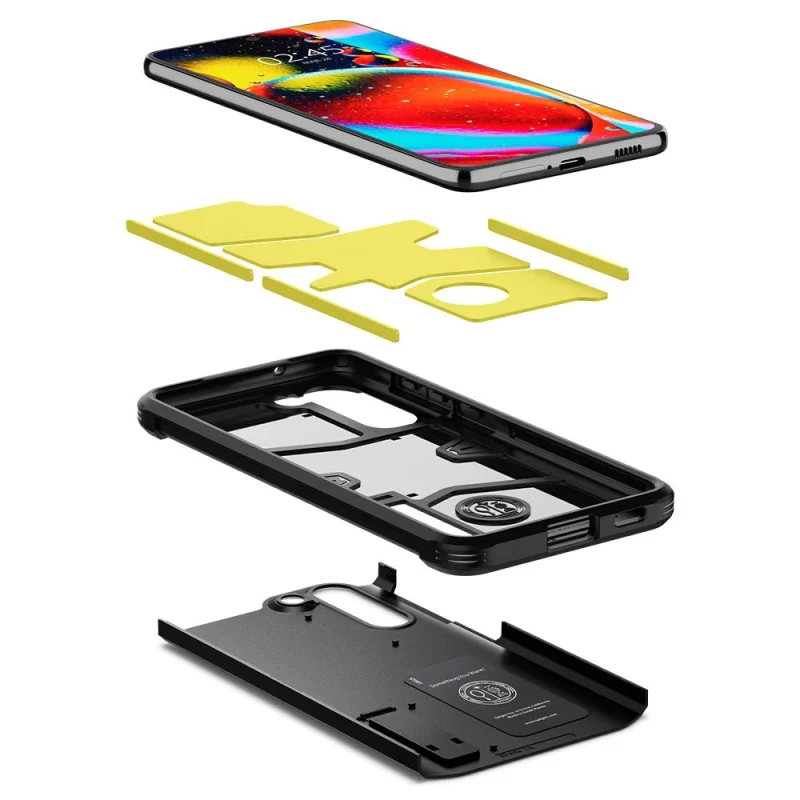 Etui Spigen Tough Armor na Samsung Galaxy S21 FE - czarne - obrazek 7