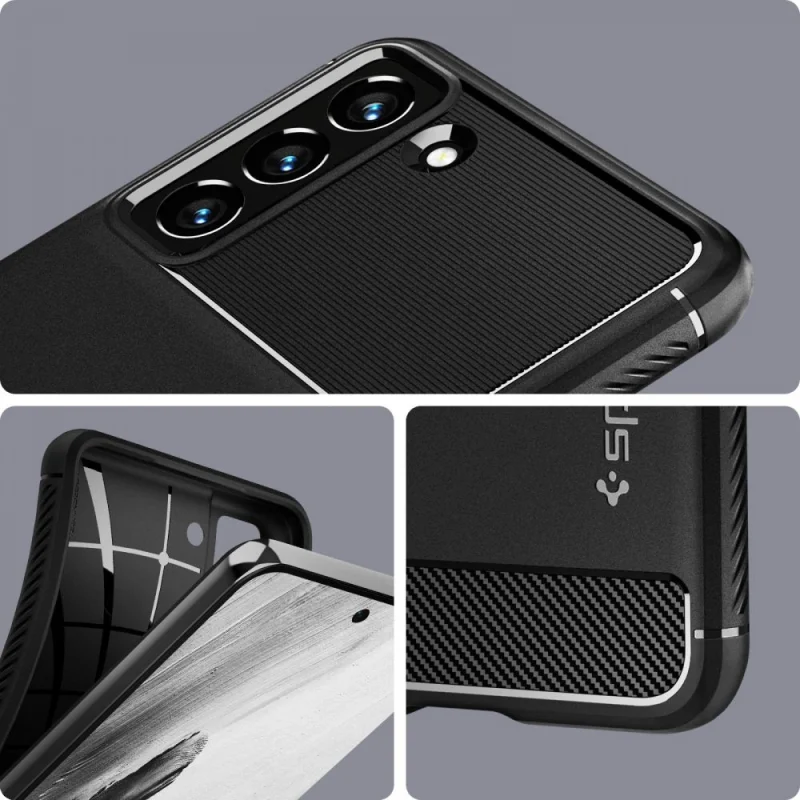 Etui Spigen Rugged Armor na Samsung Galaxy S21 FE - czarny mat - obrazek 10