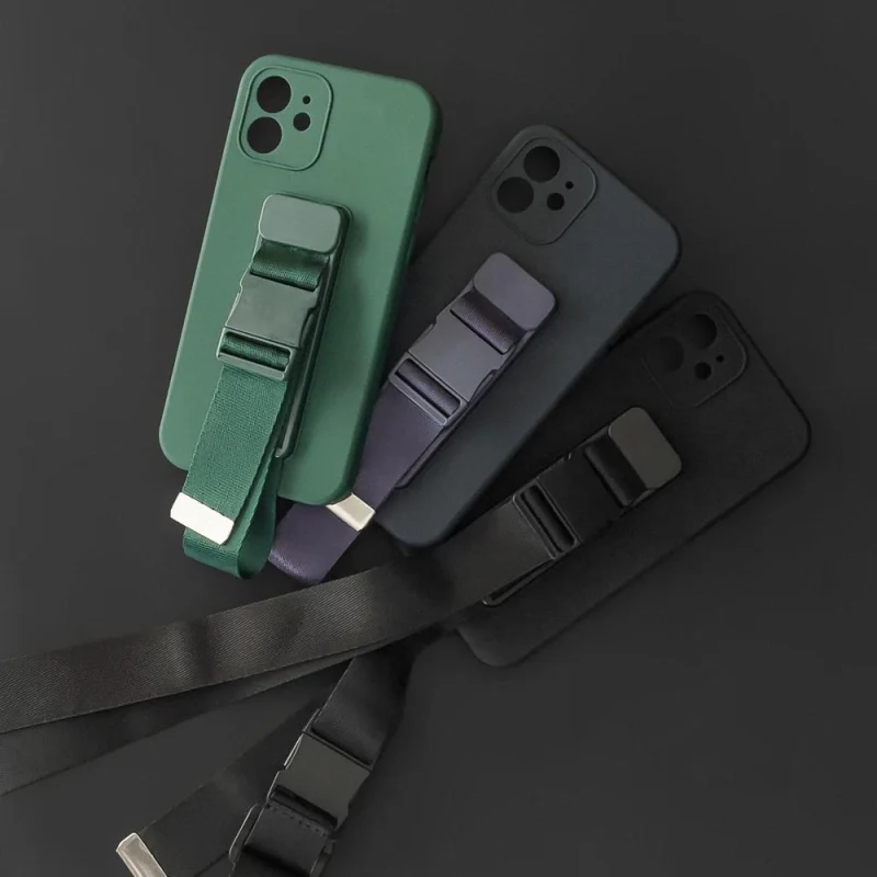 Rope Case silikonowe etui ze smyczą torebka smycz pasek do Xiaomi Redmi Note 11 Pro różowy - obrazek 13