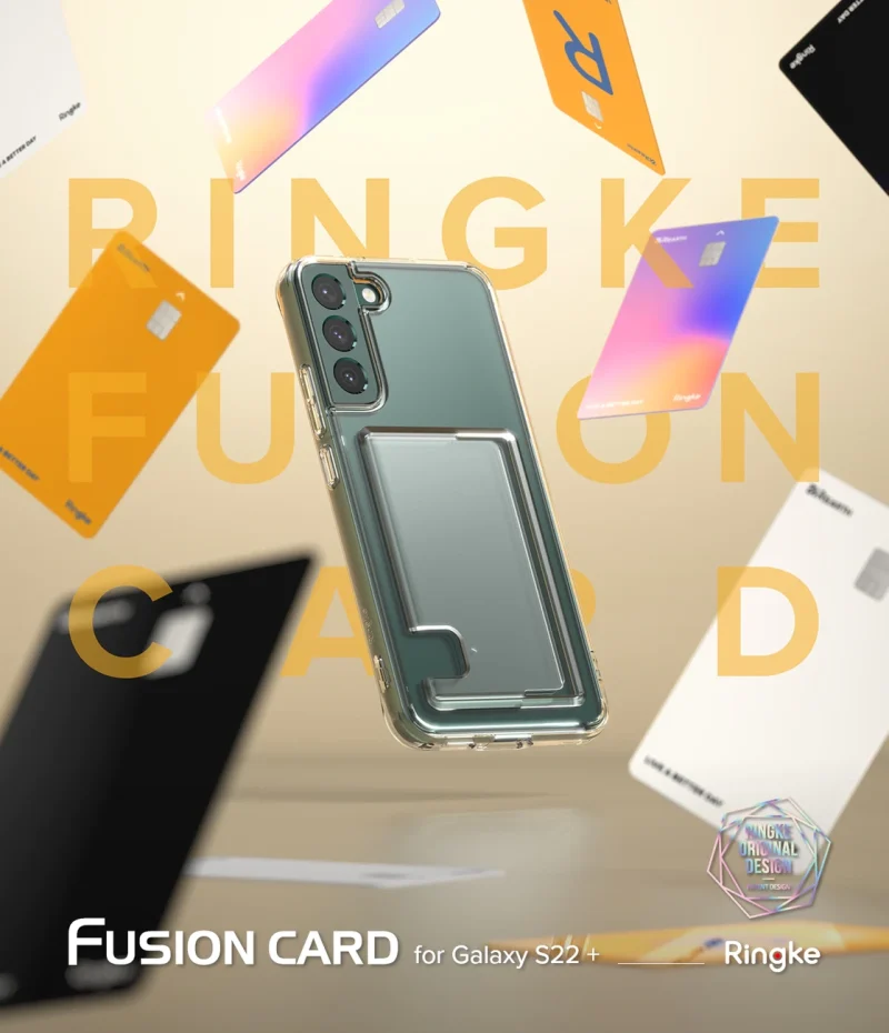 Ringke Fusion Card etui do Samsung Galaxy S22+ (S22 Plus) portfel na kartę dokumenty przezroczysty (FCD593R52) - obrazek 3