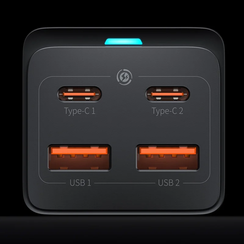 Baseus GaN3 Pro szybka uniwersalna ładowarka sieciowa GaN 2 x USB Typ C / 2x USB 100W PD3.0, QC4.0+, AFC czarny (CCGP000101) - obrazek 15