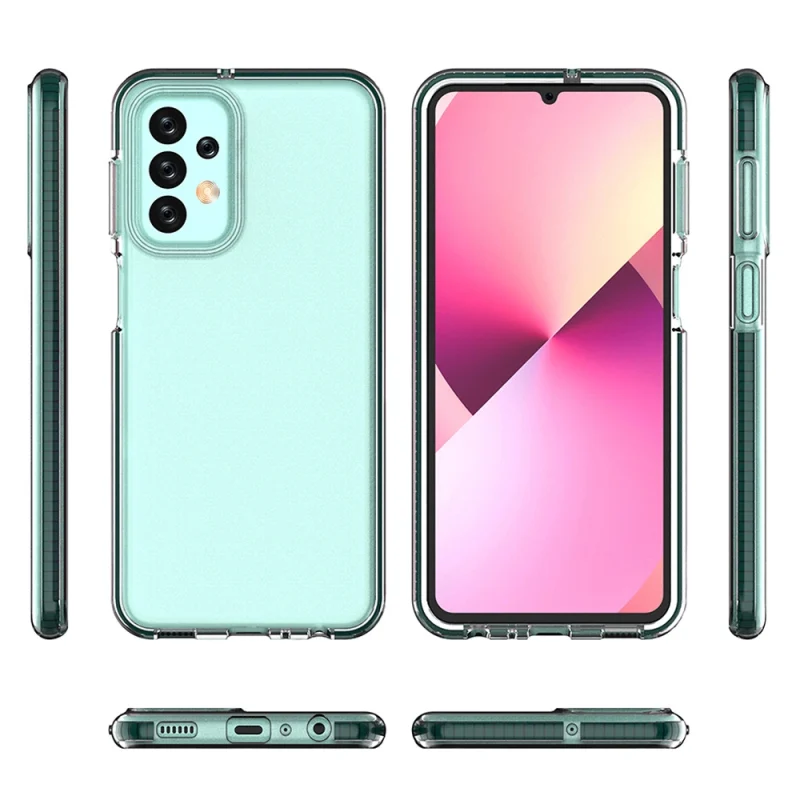 Spring Case etui Samsung Galaxy A23 silikonowy pokrowiec z ramką jasnoniebieskie - obrazek 2