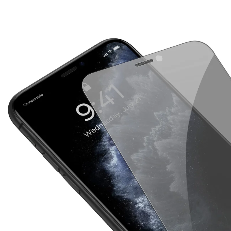 Szkło Baseus Privacy Anti Spy hartowane prywatyzujące na iPhone 11 Pro Max / iPhone XS Max z pozycjonerem - obrazek 9