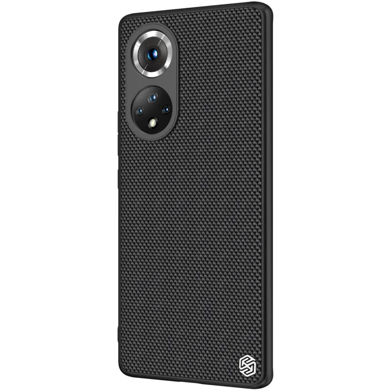 Nillkin Textured Case wytrzymałe wzmocnione etui z żelową ramką i nylonem na tyle Honor 50 Pro czarny - obrazek 3