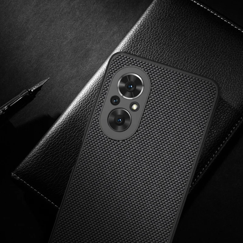 Nillkin Textured Case wytrzymałe wzmocnione etui z żelową ramką i nylonem na tyle Honor 50 SE czarny - obrazek 12