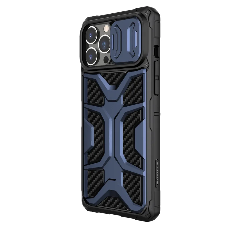 Nillkin Adventurer Case etui do iPhone 13 Pro pancerny pokrowiec z osłoną na aparat niebieski - obrazek 4