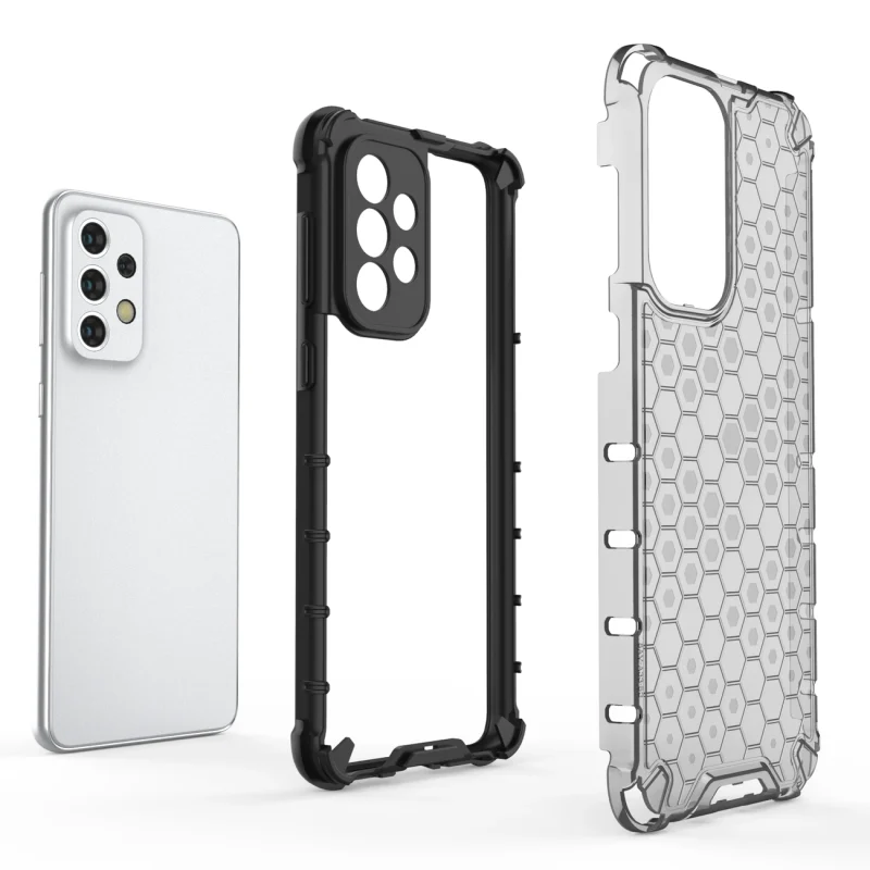 Honeycomb etui pancerny pokrowiec z żelową ramką Samsung Galaxy A33 5G czarny - obrazek 5