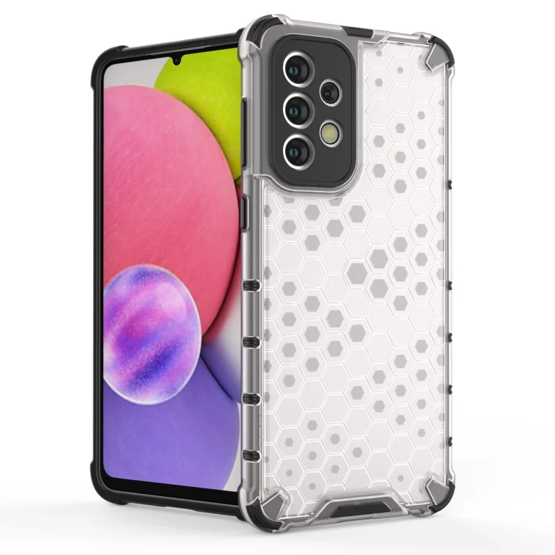 Honeycomb etui pancerny pokrowiec z żelową ramką Samsung Galaxy A33 5G niebieski - obrazek 2