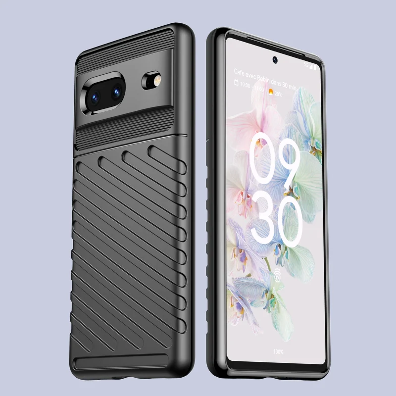 Thunder Case elastyczne pancerne etui pokrowiec Google Pixel 7 czarny - obrazek 5